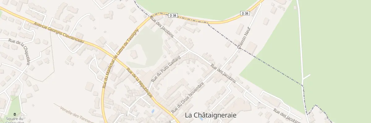 Plan du 28 Rue du puits gaillard à La Châtaigneraie