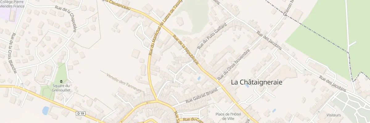 Plan du 27 Rue du docteur épron à La Châtaigneraie