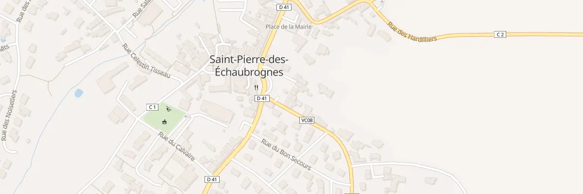 Plan du 2 Pl Hubert à Saint-Pierre-des-Échaubrognes