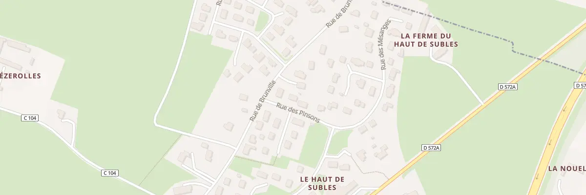 Plan du 1 Rue des Pinsons à Subles