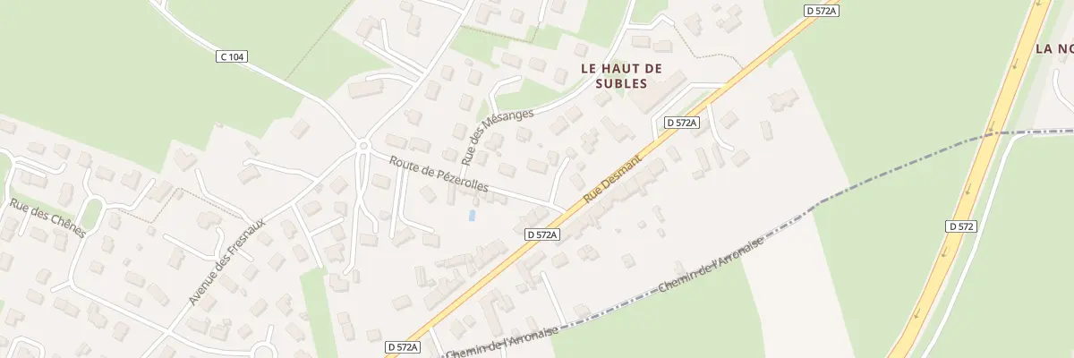 Plan du 44 Rte de Pézerolles à Subles