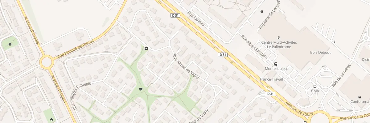 Plan du 43 Rue Alfred de Vigny à Laval