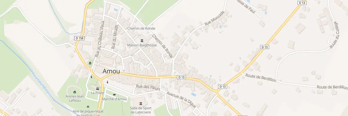 Plan du 35 Rue Moncade à Amou