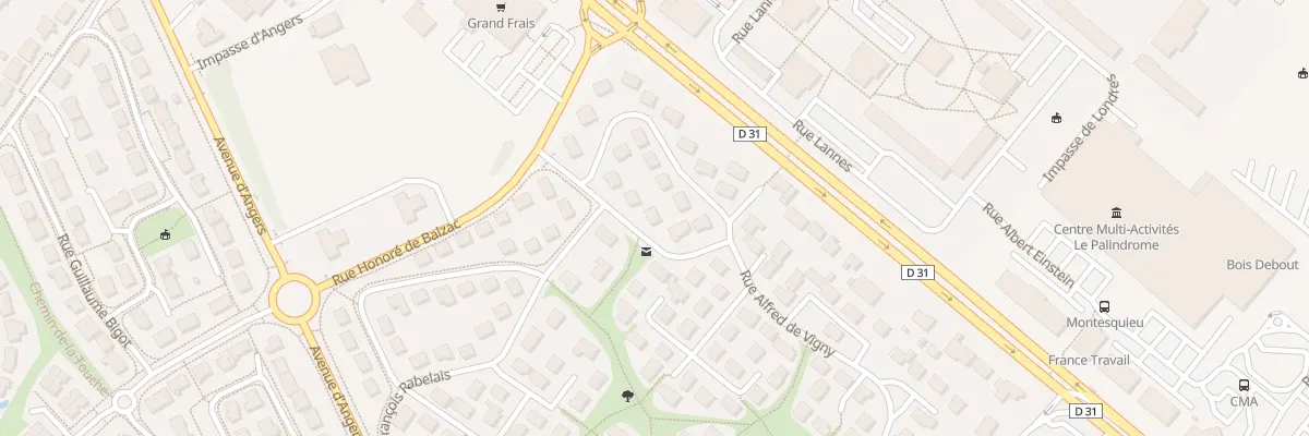 Plan du 17 Rue Alfred de Vigny à Laval