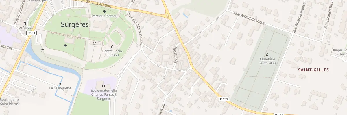 Plan du 9 Rue Gillois à Surgères