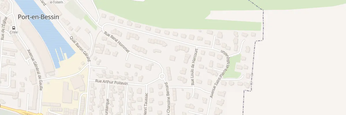Plan du 38 Rue du Chanoine Bernard à Port-en-Bessin-Huppain