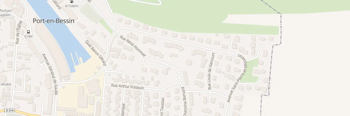 Plan du 40 Rue du Chanoine Bernard à Port-en-Bessin-Huppain
