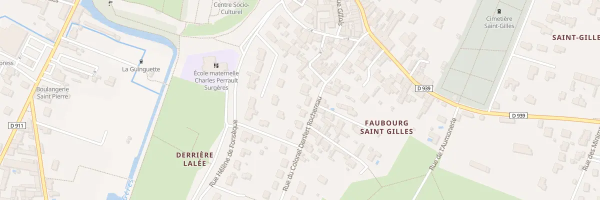Plan du 11 Rue Denfert Rochereau à Surgères