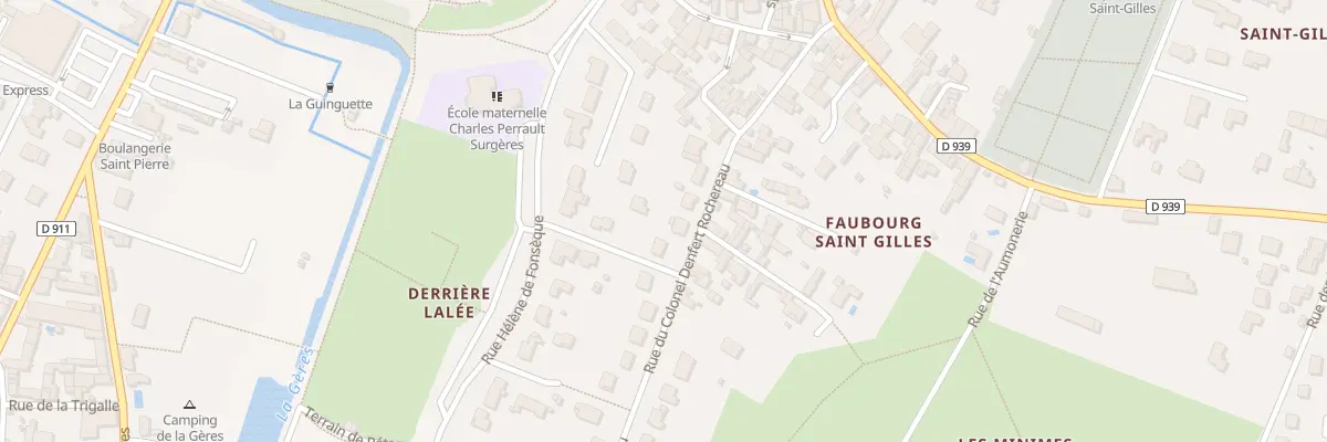 Plan du 15 Rue Denfert Rochereau à Surgères