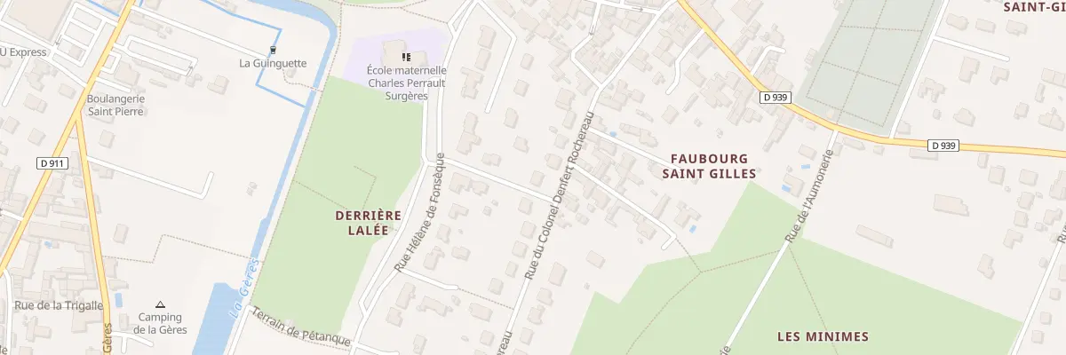 Plan du 17 Rue Denfert Rochereau à Surgères