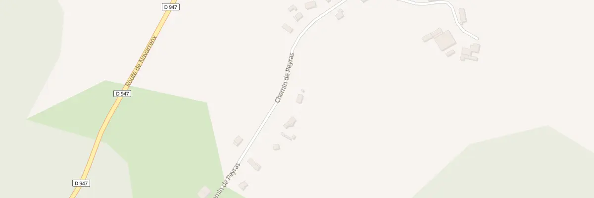 Plan du 617 Che de Peyras à Loubieng