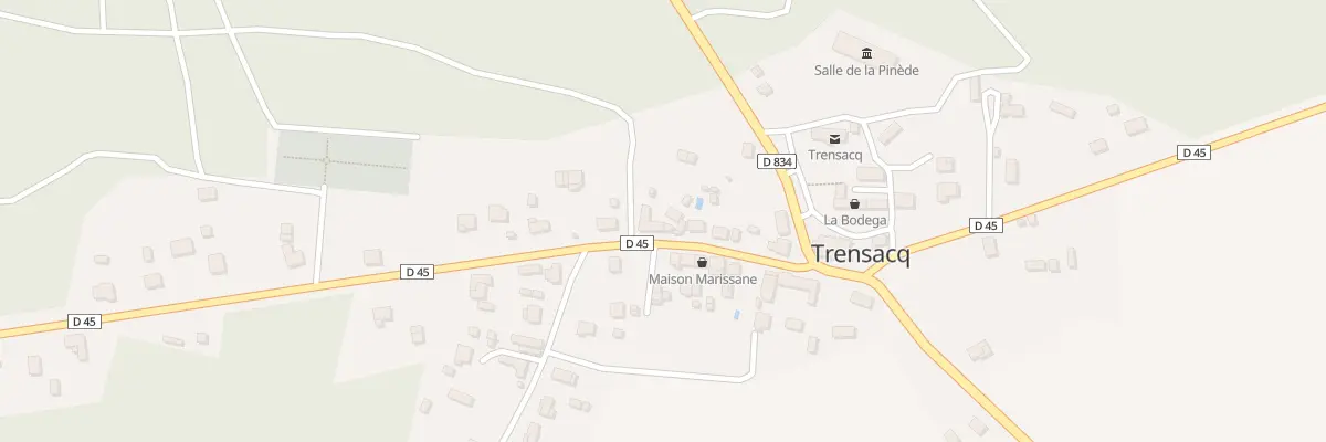 Plan du 14 Le Bourg à Trensacq