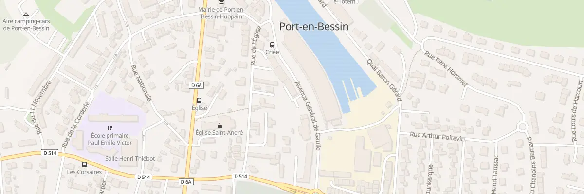 Plan du 10 Av du General de Gaulle à Port-en-Bessin-Huppain