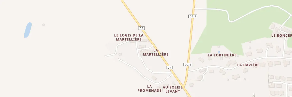 Plan de La Martelliere Loigne à La Roche-Neuville
