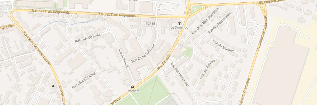 Plan du 185 Rue de Paris à Laval