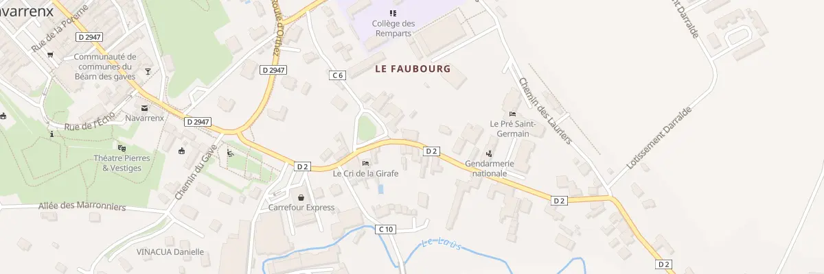 Plan du 5027 Rue du Faubourg à Navarrenx