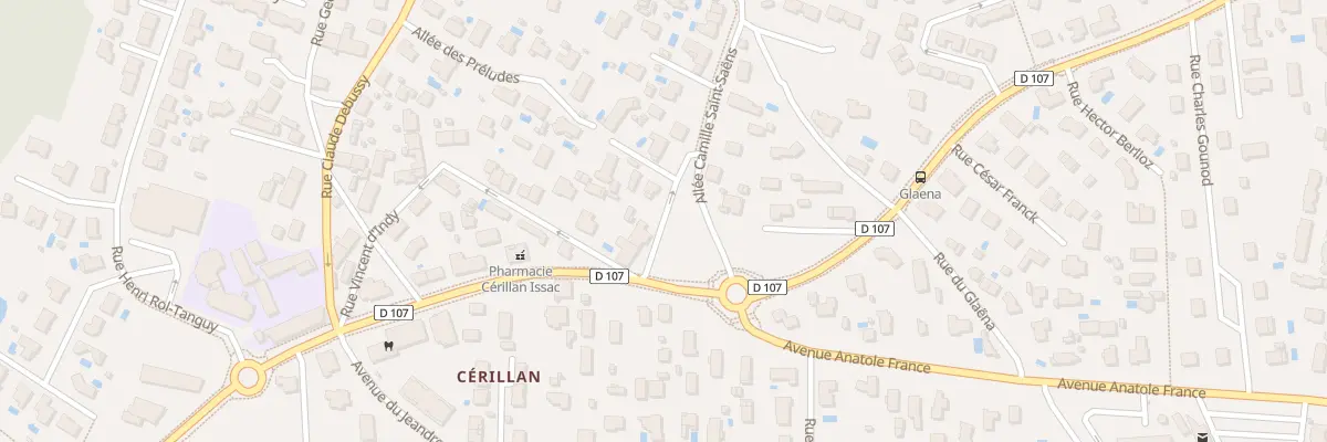 Plan du 5 All Camille Saint-Saëns à Saint-Médard-en-Jalles