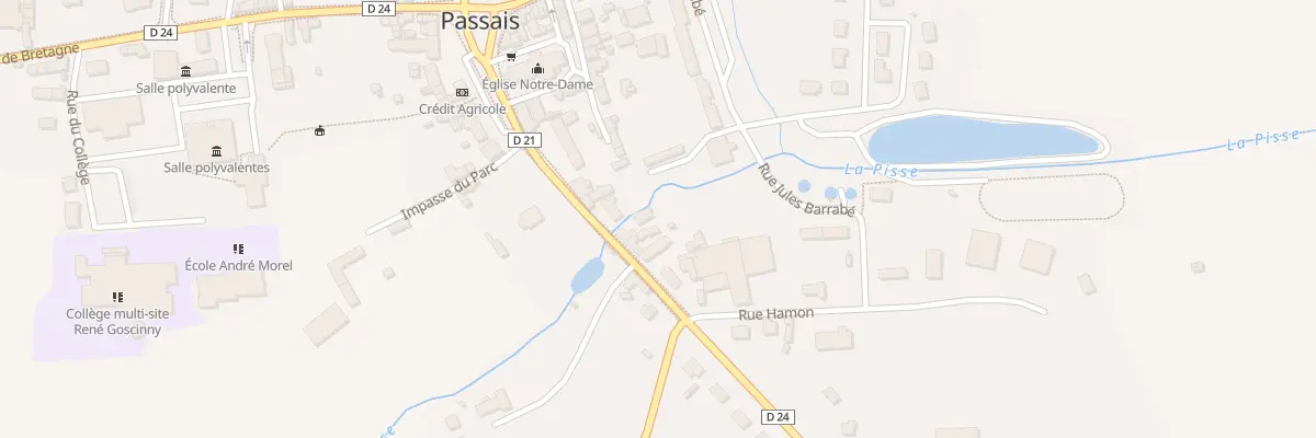 Plan du 9 Rue de la Normandie Maine à Passais Villages