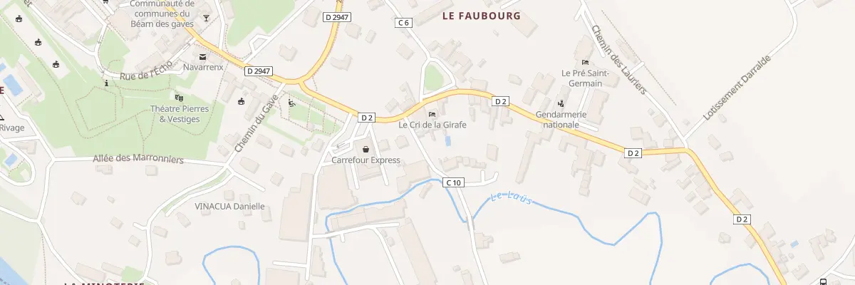 Plan du 10 Rue du Faubourg à Navarrenx