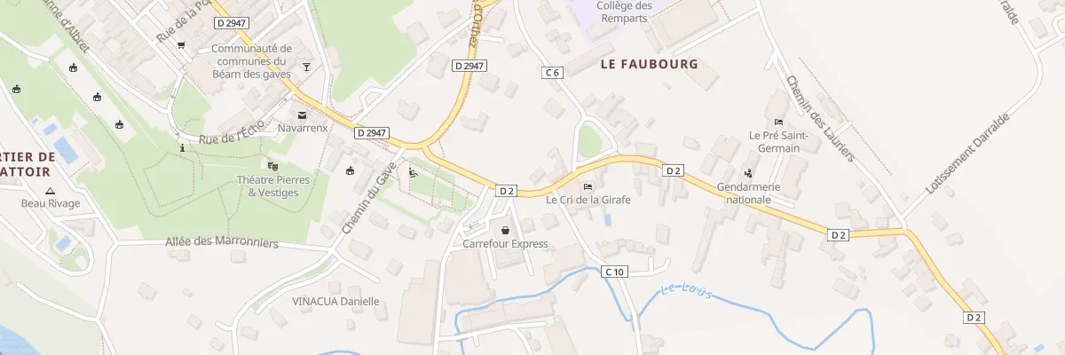 Plan du 1 Rue du Faubourg à Navarrenx