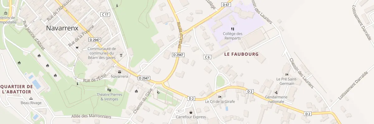 Plan du 3 Rte d’Orthez à Navarrenx