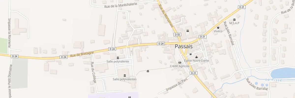 Plan du 295 Rue de Bretagne à Passais Villages