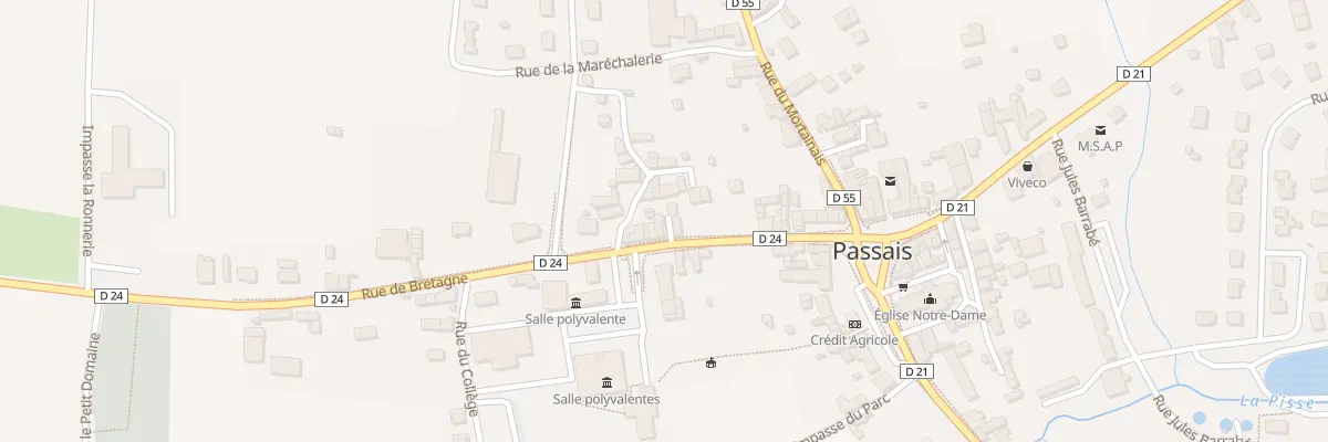Plan du 18 Rue de Bretagne à Passais Villages
