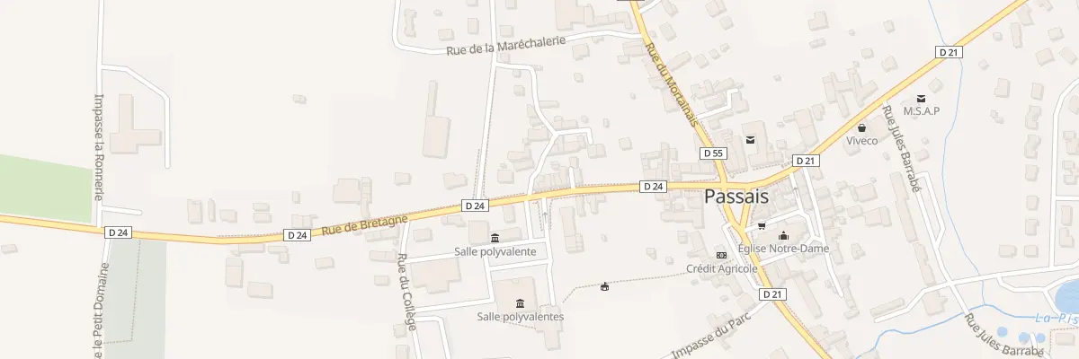 Plan du 24B Rue de Bretagne à Passais Villages