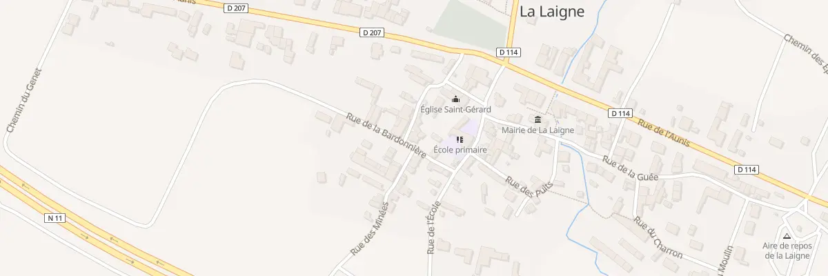 Plan du 8 Rue de la Bardonnière à La Laigne