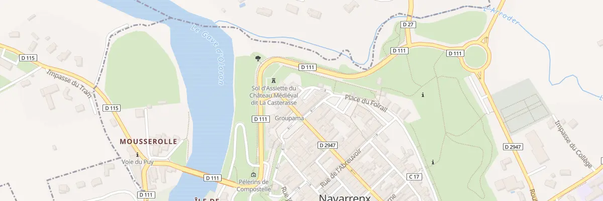Plan du 1 Rue de la Casterasse à Navarrenx