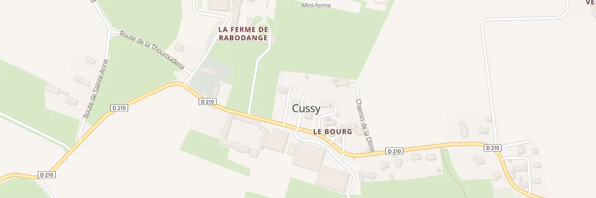 Plan du 68 Rte du Tronquay à Cussy