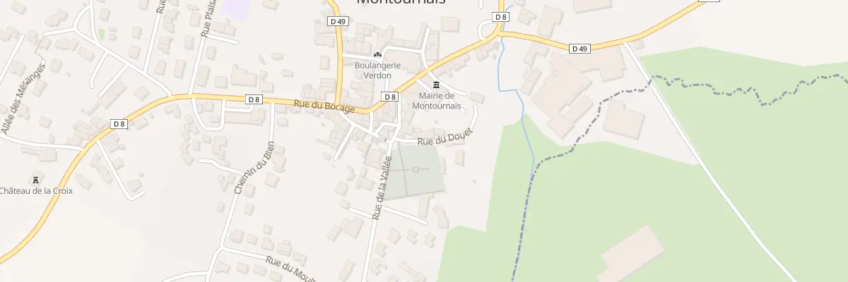 Plan du 1 Rue du douet à Montournais