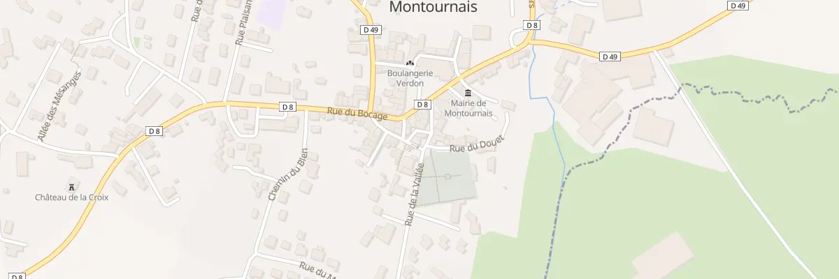 Plan du 2 Rue des tisserands à Montournais