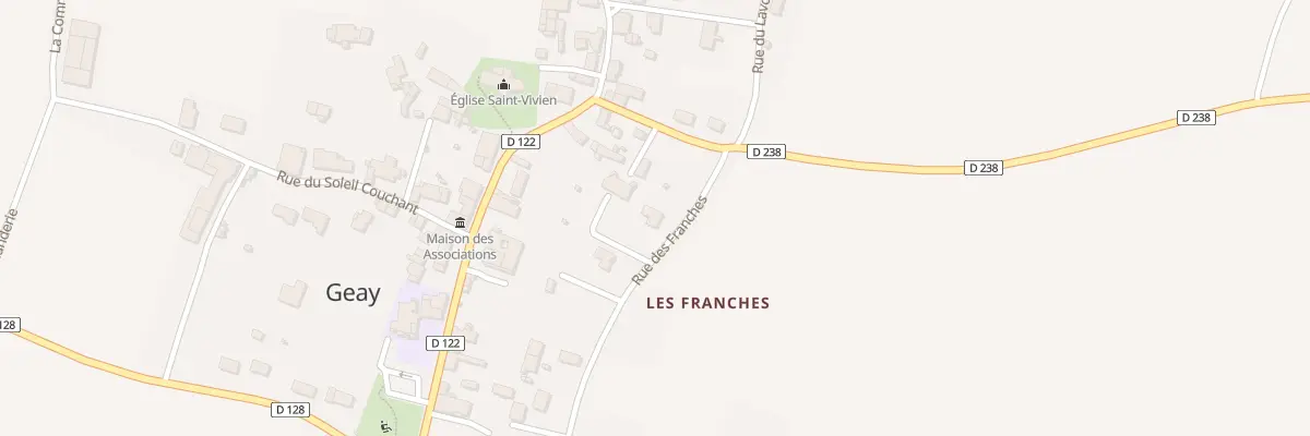 Plan du 15 Rue des Franches à Geay