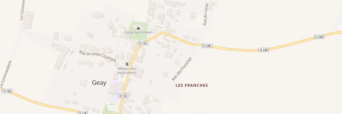 Plan du 13 Rue des Franches à Geay