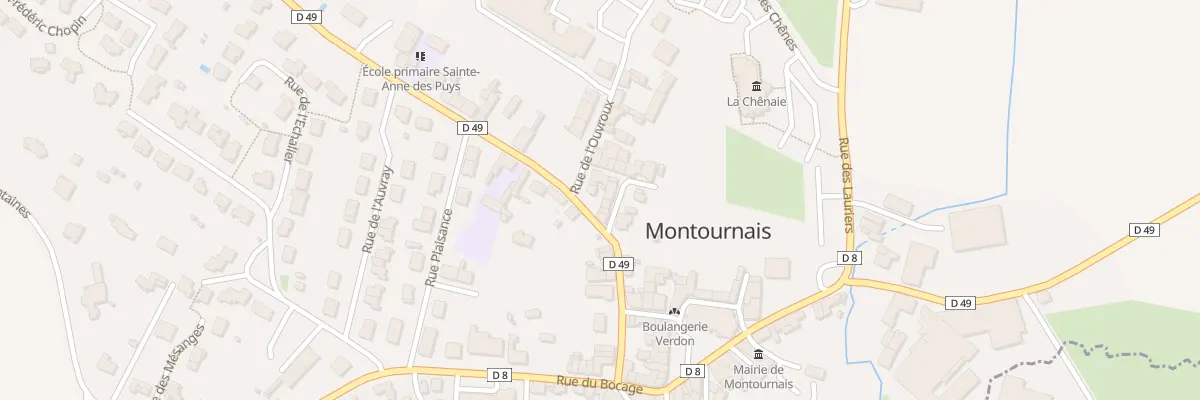 Plan du 8 Rue des puys à Montournais