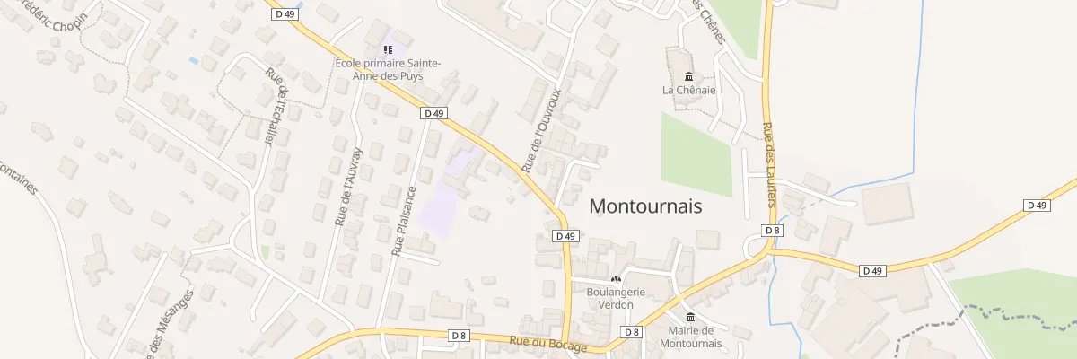 Plan du 10 Rue des puys à Montournais