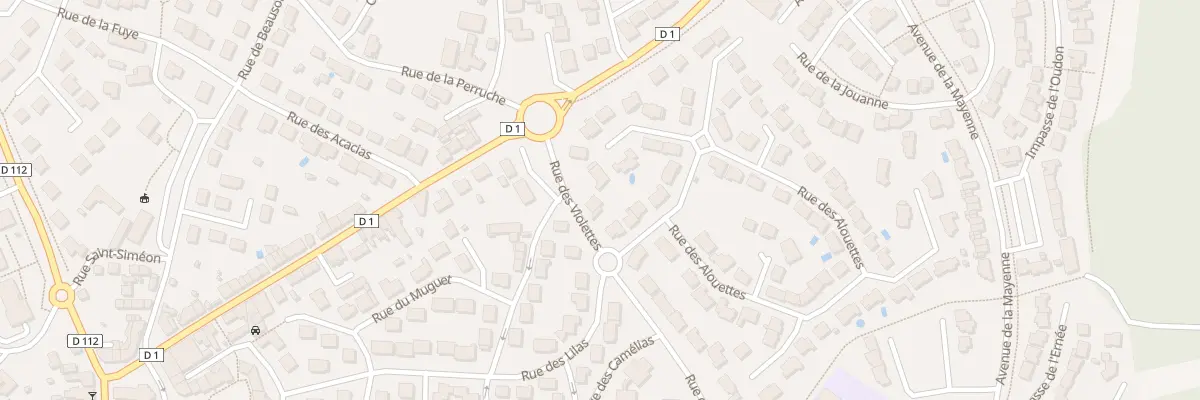 Plan du 1 Rue des Violettes à L’Huisserie