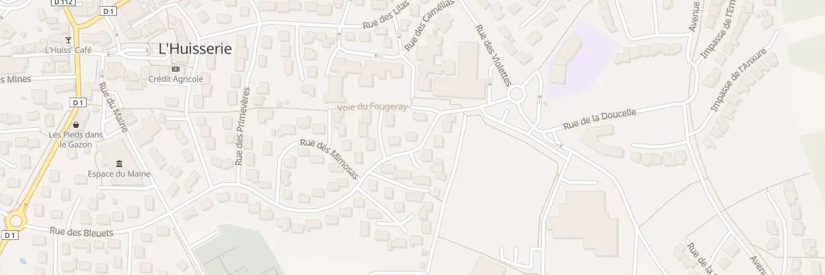 Plan du 65 Rue des Rosiers à L’Huisserie