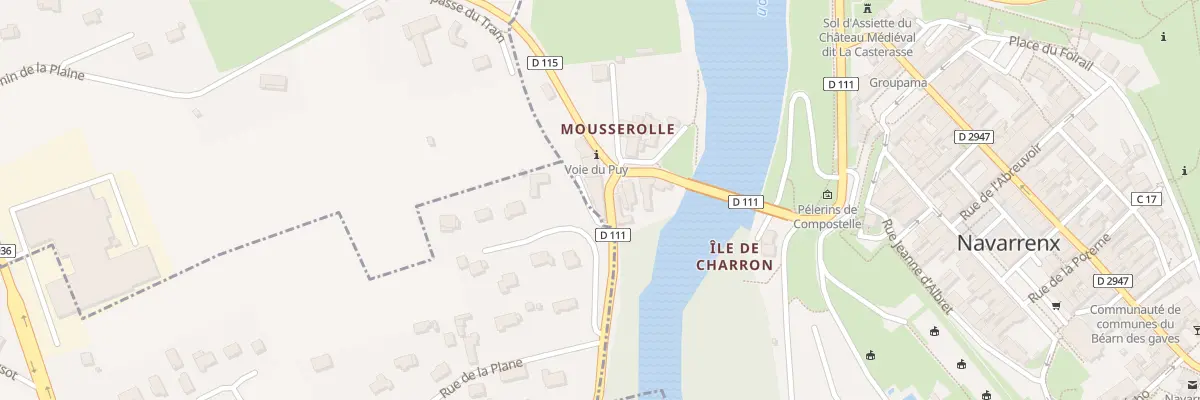 Plan du 9433 Qua de Mousserolles à Navarrenx