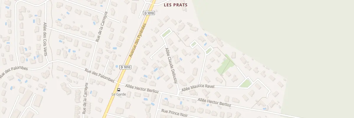 Plan du 5 All Claude Debussy au Barp