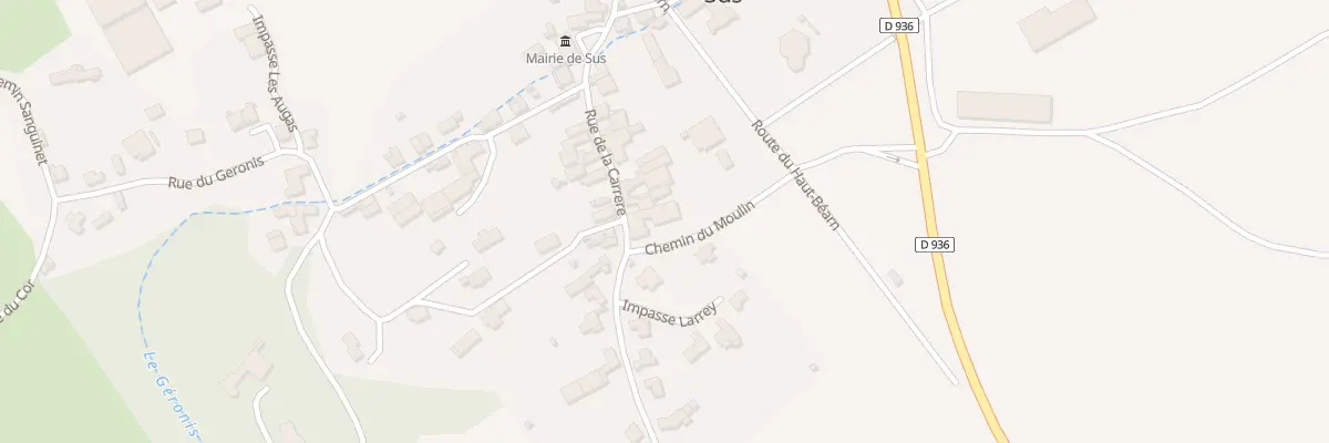 Plan du 9 Rue de la Carrere à Sus