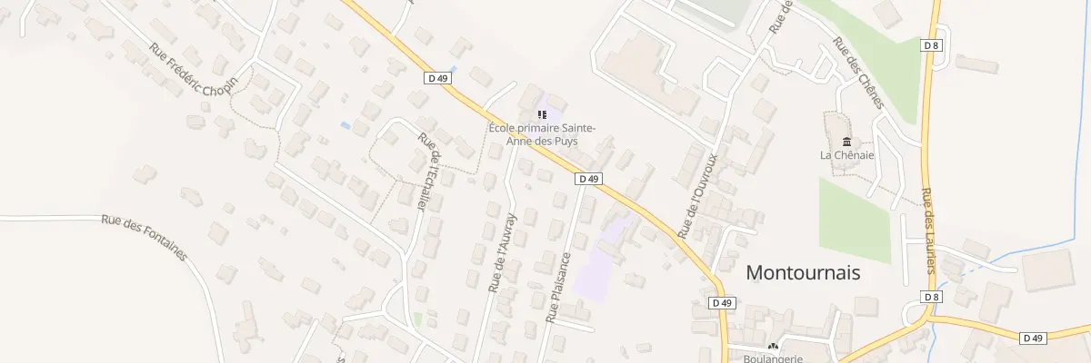 Plan du 25 Rue des puys à Montournais