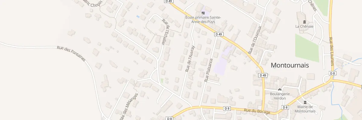 Plan du 7 Rue de l’auvray à Montournais