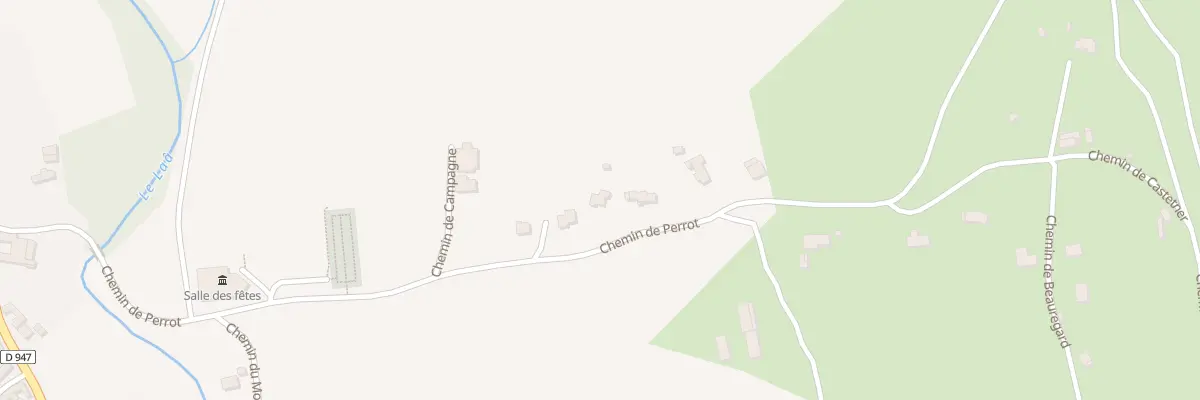 Plan du 445 Che de Perrot à Laà-Mondrans