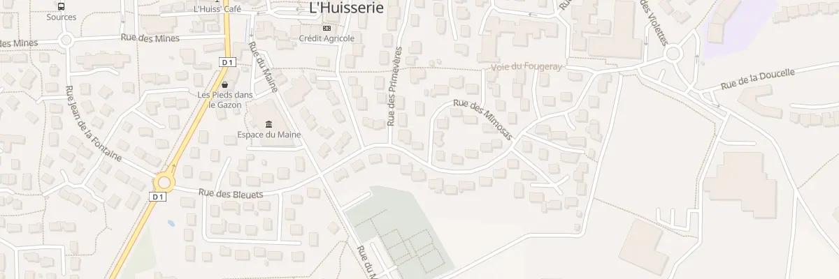 Plan du 23 Rue des Rosiers à L’Huisserie