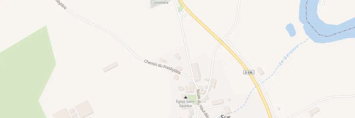 Plan du 6 Rte du Haut-Béarn à Sus
