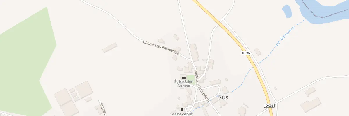 Plan du 1 Che du Presbytère à Sus