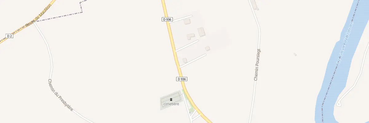 Plan du 3 Rte du Haut-Béarn à Sus