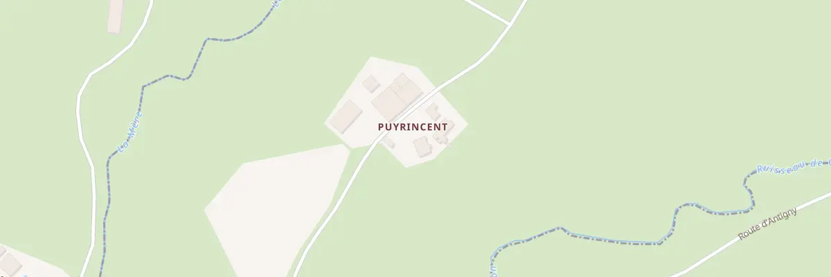 Plan du 165 Puyrincent à Antigny